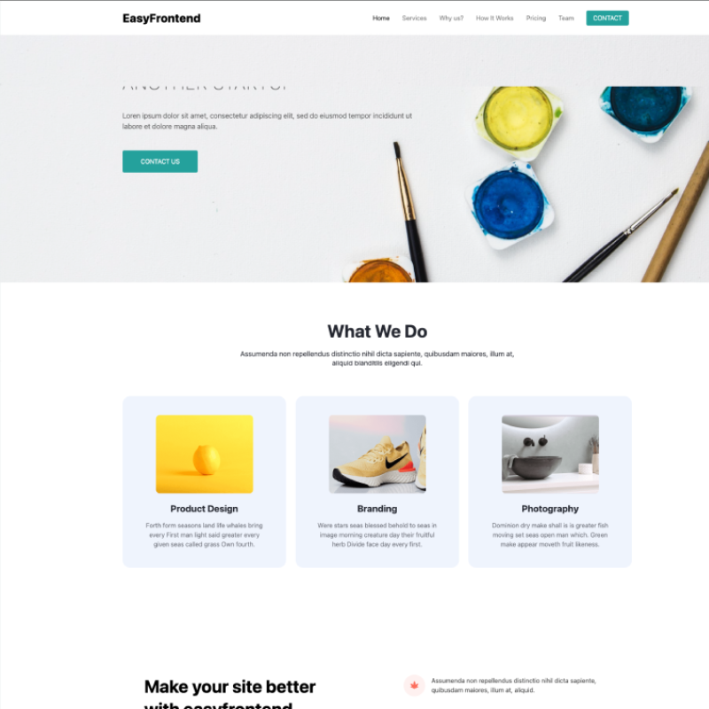 Agnecy Landing page