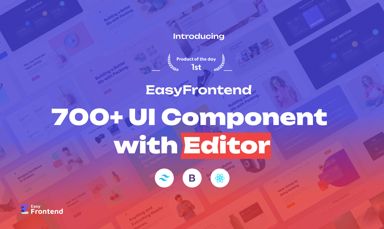 700+ Free UI Components with Code Editor (Website)