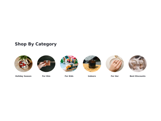 Product category section with rounded product image