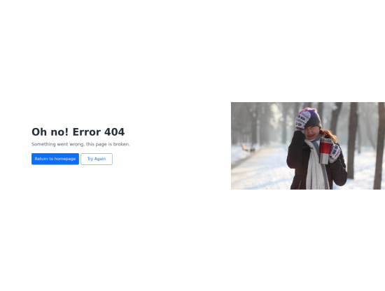 Error 404 with buttons and right aligned image