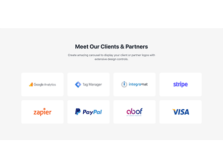 Client logos with card ui | EasyFrontend