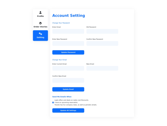 User Profile: Account settings
