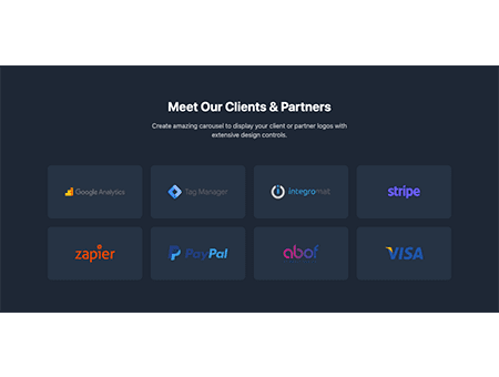 Client logos with card ui | EasyFrontend